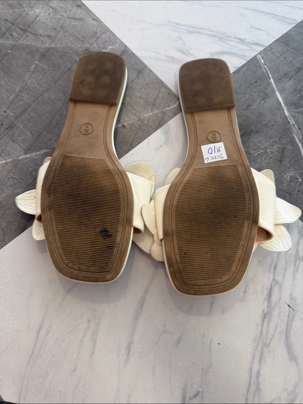 a new day Cream Floral Slide Sandals for Women - Picture 4 of 5